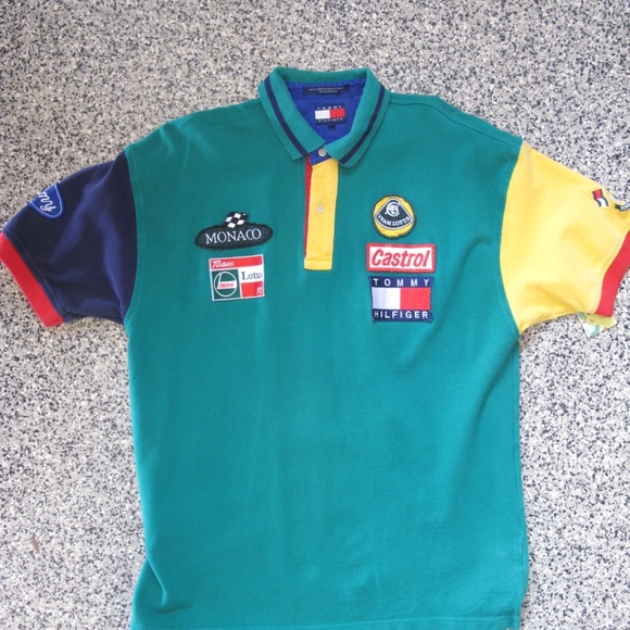 90s vintage Tommy Hilfiger Lotus racing polo shirt - Picture 2 of 8